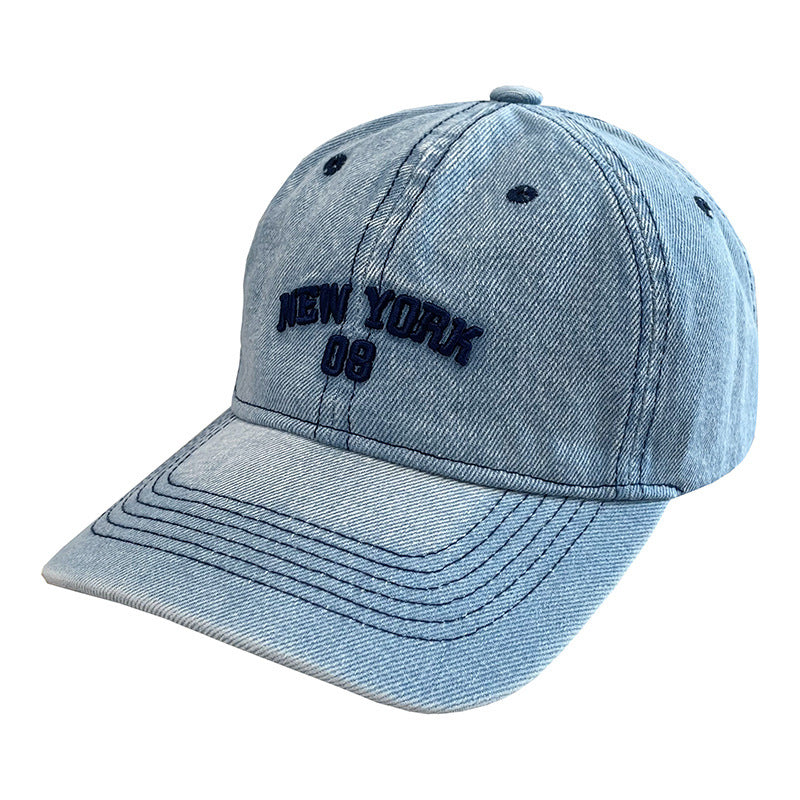 Herre Slitt Denim Baseball Caps Skanto