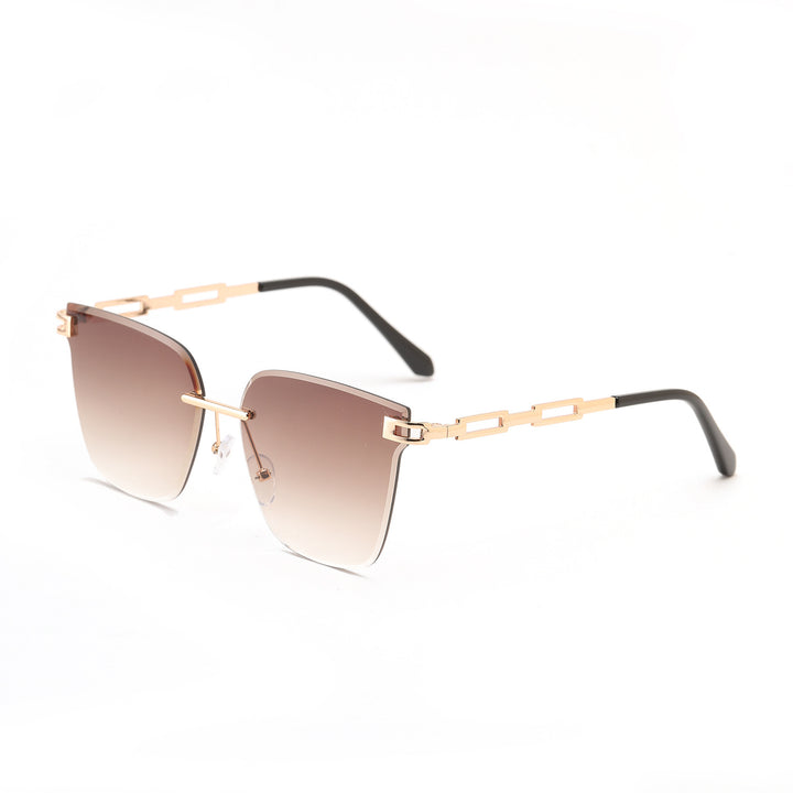 Dame moterøkt solbrille med filigranramme og UV-beskyttelse Skanto