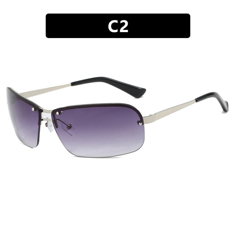 Women's sunglasses with large, elegant lenses and a modern metal frame Skanto