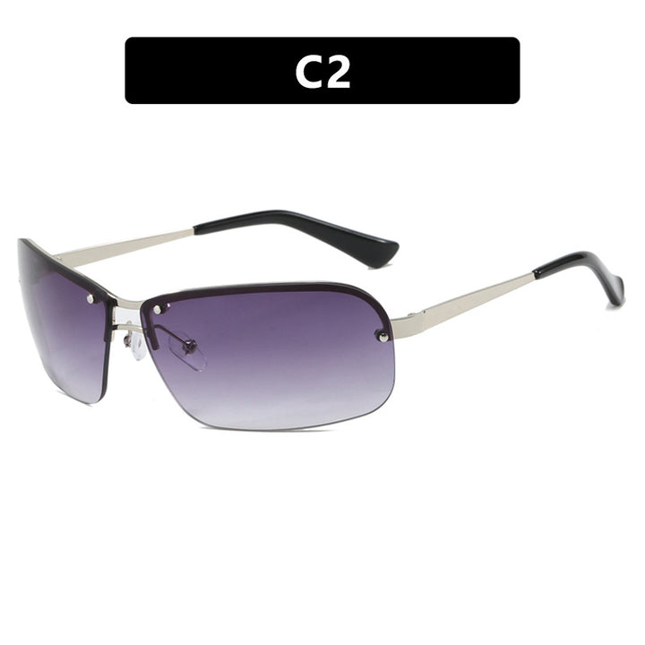 Women's sunglasses with large, elegant lenses and a modern metal frame Skanto