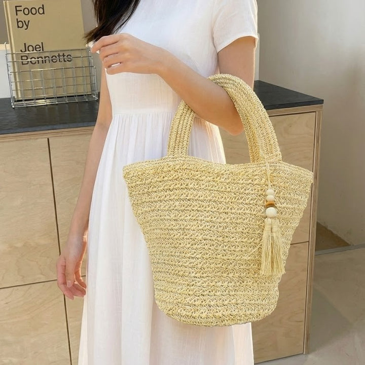 Flettet sommer tote bag Skanto