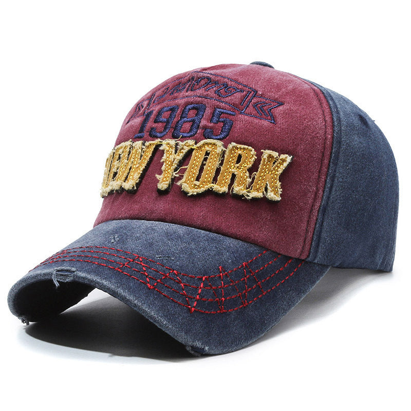 Men's Distressed Cotton Graphic Baseball Cap Skanto