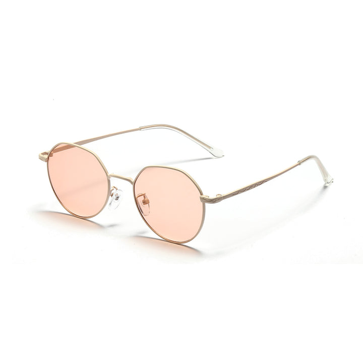 Dame rund brille med filigran metallramme Skanto