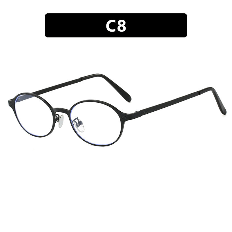 Women's round glasses with filigree metal frame and comfortable nose pads Skanto