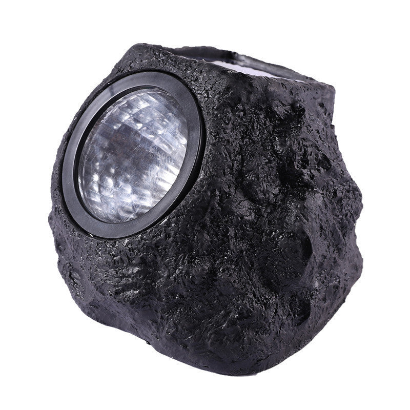 Solcelledet LED Faux-Rock Hage Spotlys Med Integrert Solpanel Og Værbestandig Teksturlignende Harpiks Husr Skanto