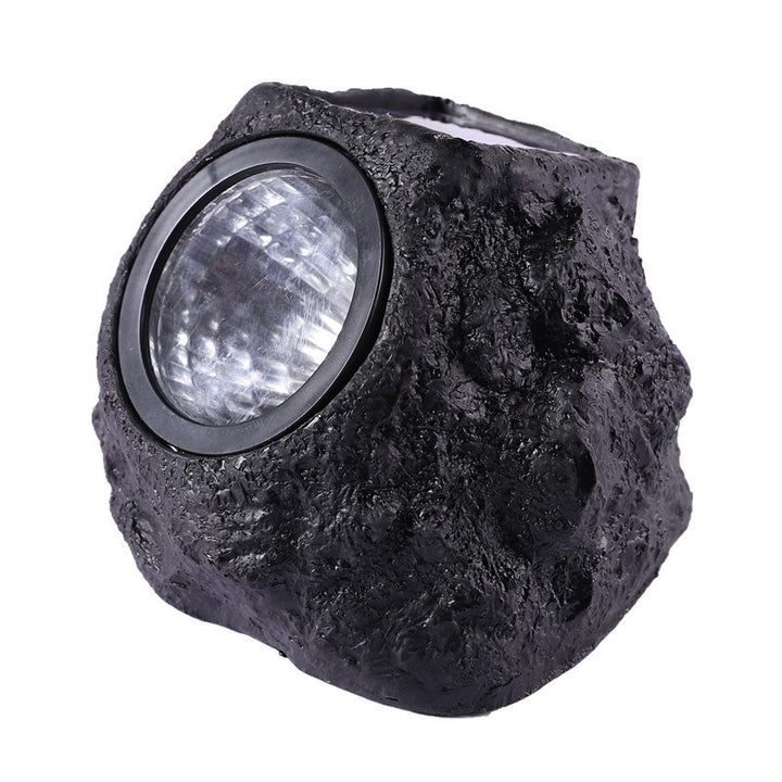 Solcelledet LED Faux-Rock Hage Spotlys Med Integrert Solpanel Og Værbestandig Teksturlignende Harpiks Husr Skanto