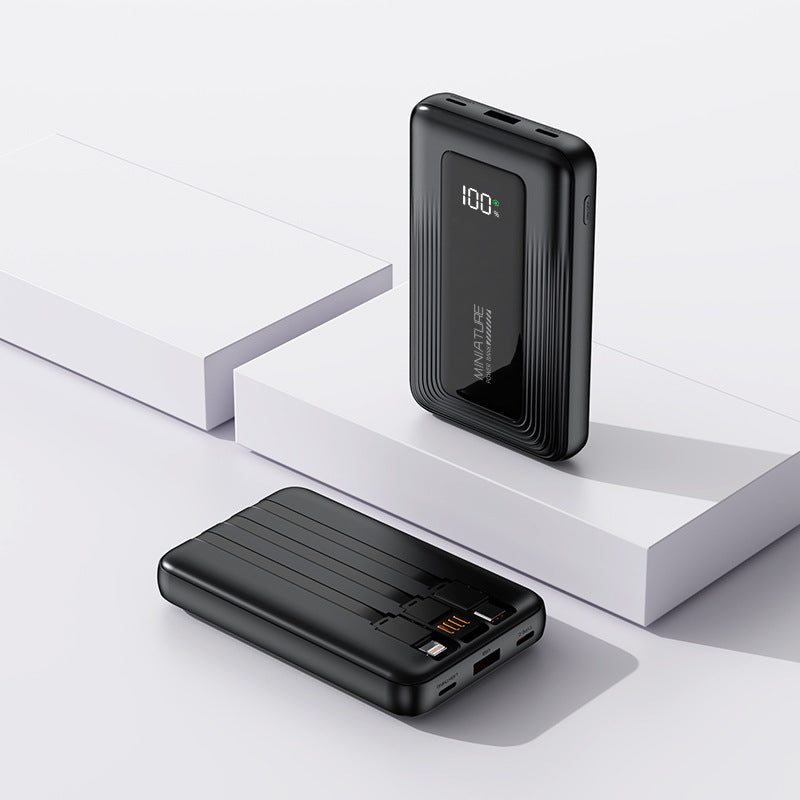 Bærbar powerbank med digital kapasitetsvisning og to USB-porter Skanto