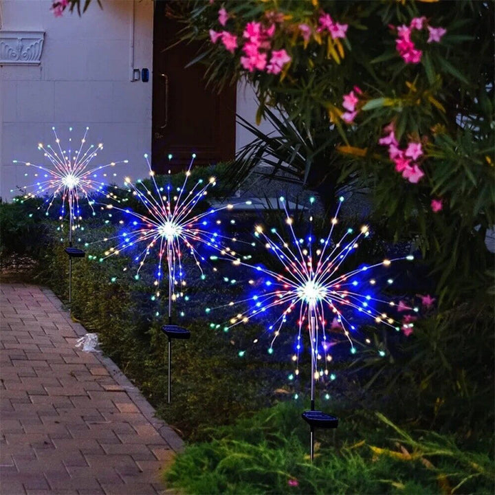 Sparkler-stil solenergi LED hage stake lys med dynamisk fyrverkeri-effekt Skanto