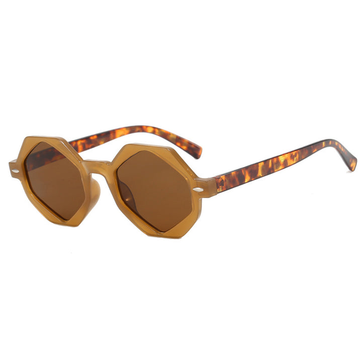 Dame trendig solbrille i moderne åttkant-design Skanto