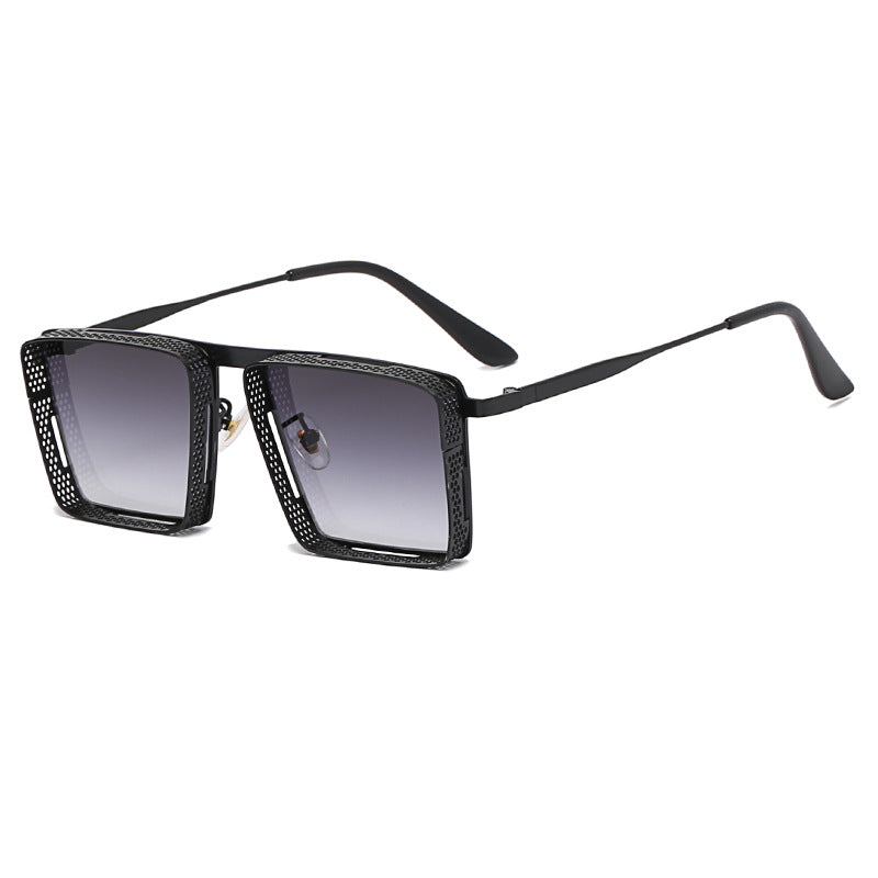Dame ekstravagant firkantet solbrille med hullet ramme Skanto
