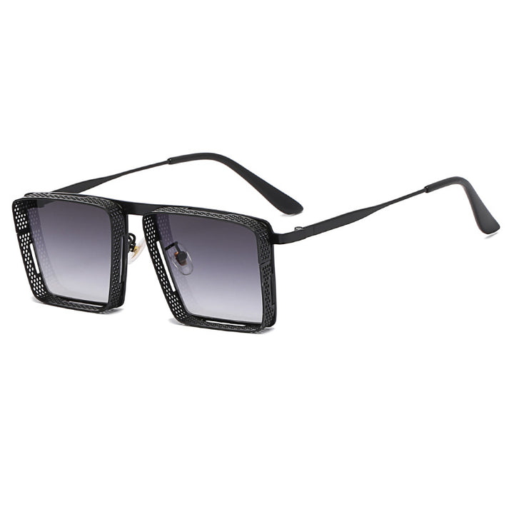 Dame ekstravagant firkantet solbrille med hullet ramme Skanto