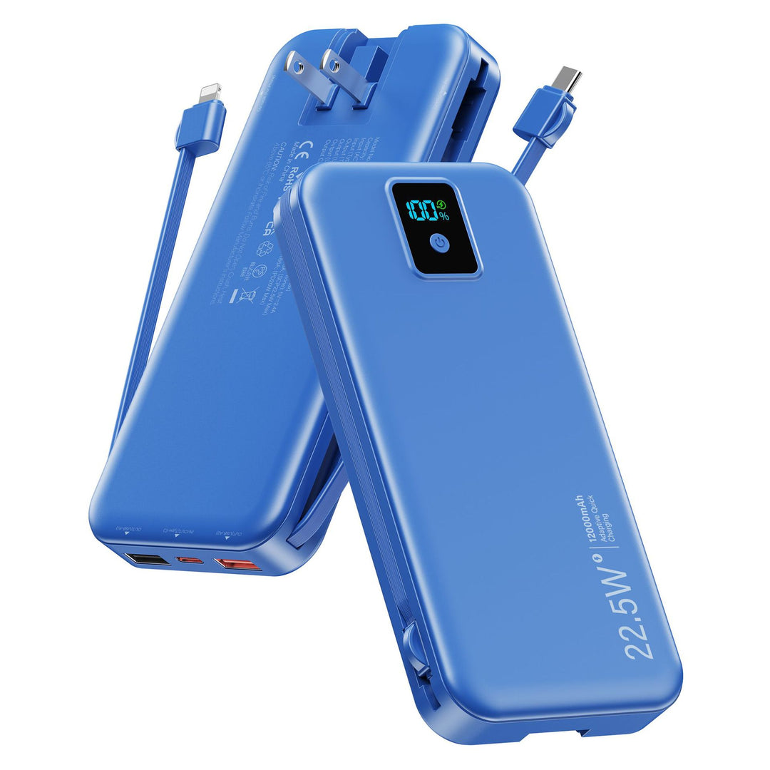 Powerbank med digitalt LCD-display og integrert lader Skanto