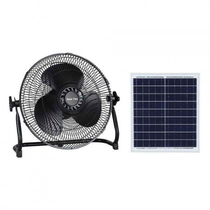Unisex Solarladede Stående Vifte med Fjernkontroll og Justerbar Høyde Skanto