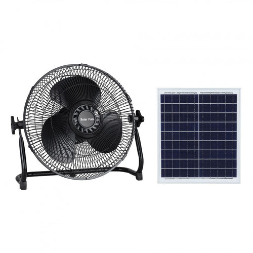 Unisex Solarladede Stående Vifte med Fjernkontroll og Justerbar Høyde Skanto