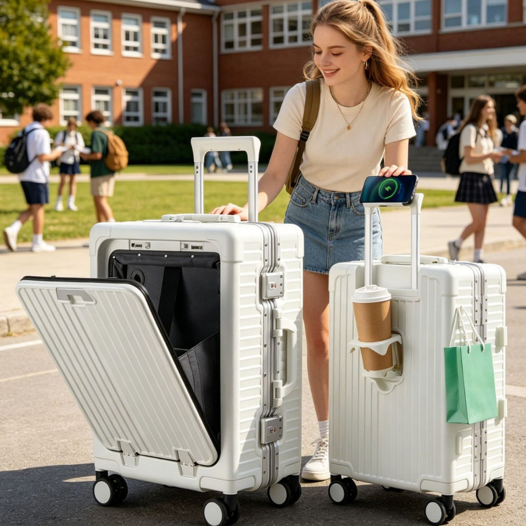 Unisex Smart Hard Shell Reise Koffert Skanto