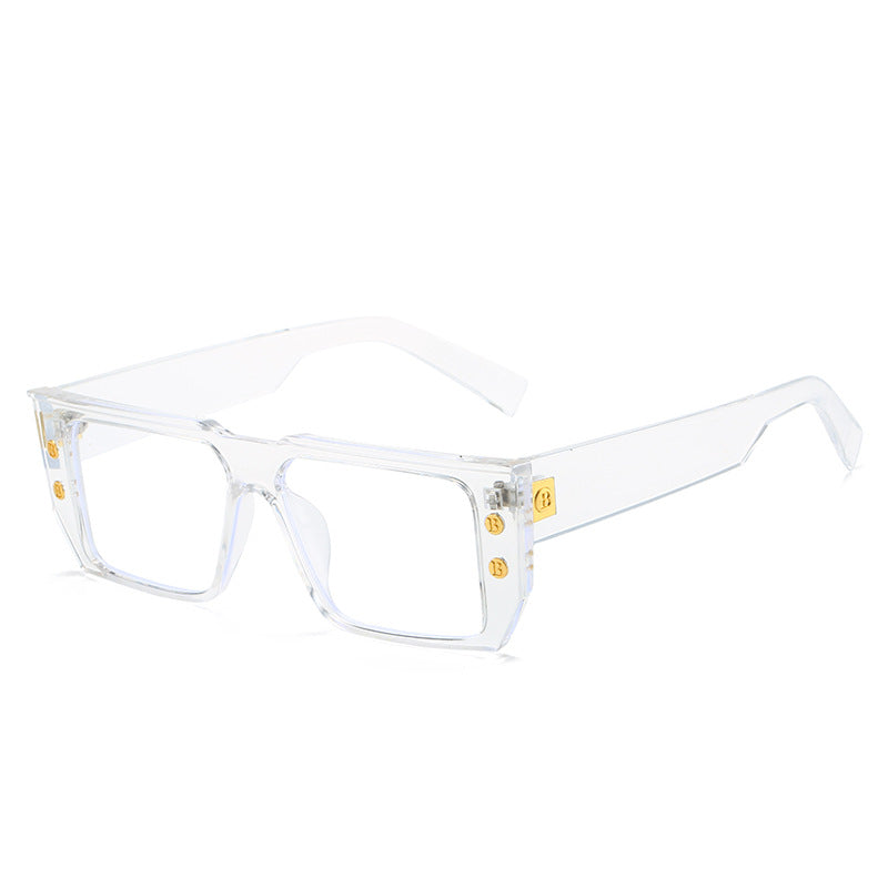 Dame moteriktig klar brille med gyldne detaljer Skanto