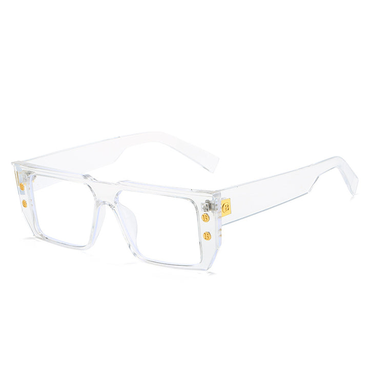 Dame moteriktig klar brille med gyldne detaljer Skanto