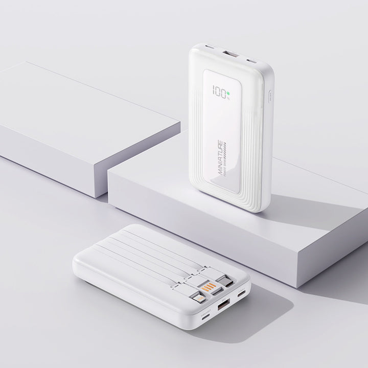 Bærbar powerbank med digital kapasitetsvisning og to USB-porter Skanto