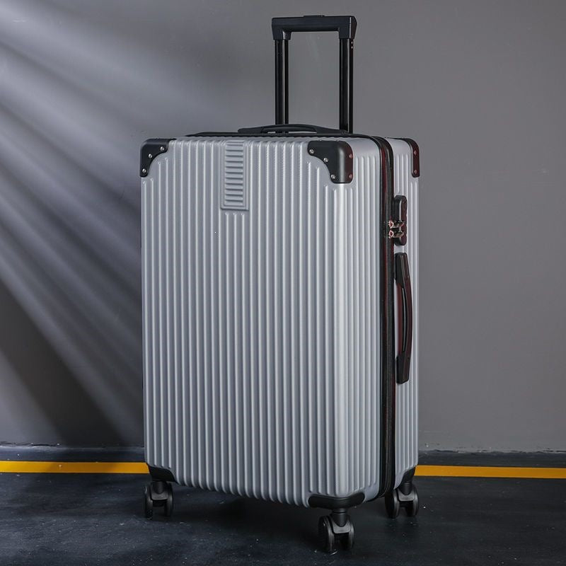 Hardsided suitcase with 360-degree rolling system and integrated safety feature Skanto