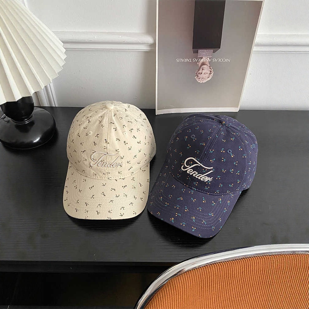 Kvinners trendy blomstret trykt baseballcaps Skanto