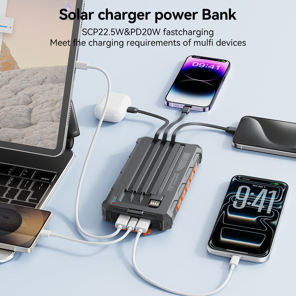 Solar Powerbank med hurtigladingsfunksjon Skanto