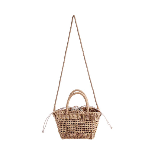 Handmade basket bag with detachable shoulder strap Skanto