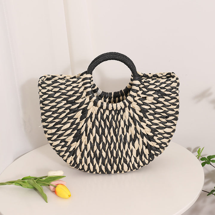 Stylish basket bag with round handle Skanto