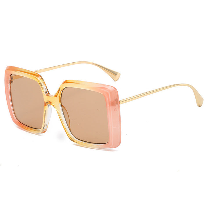 Dame oversized solbriller med stilrent geometrisk design Skanto