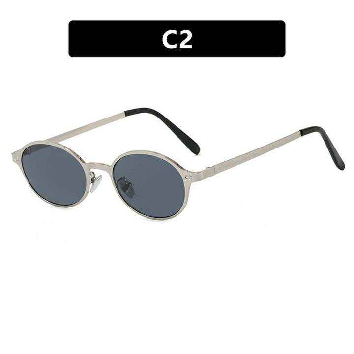 Women's round glasses with filigree metal frame and comfortable nose pads Skanto