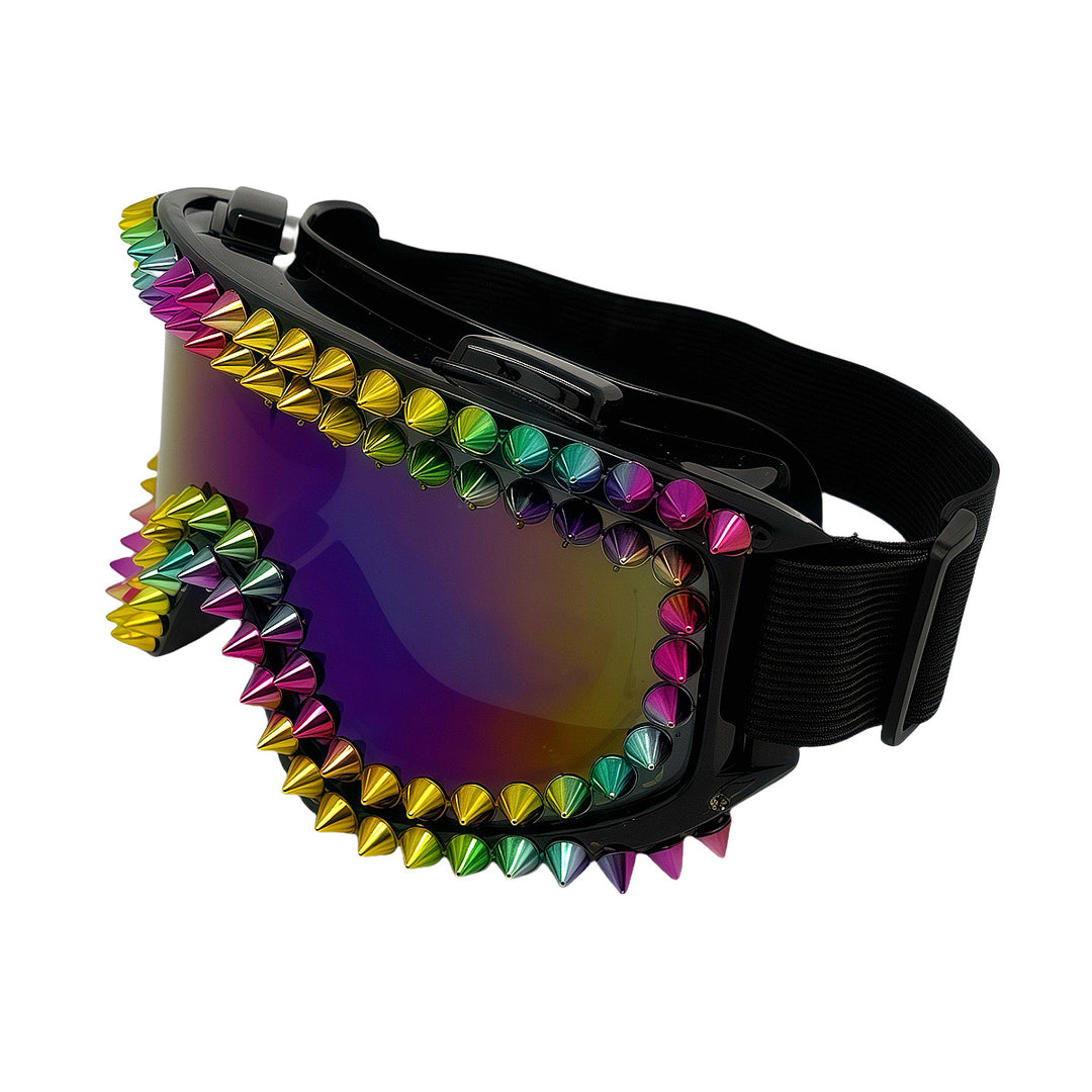 Dame moterene skibriller med trendy nagledesign Skanto