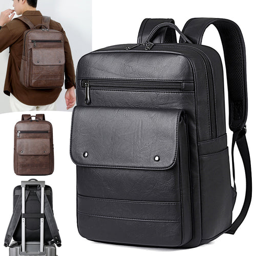 Vintage-Leder Ryggsekk Skanto