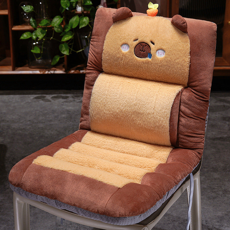 Plush sittepute med gledelig fruktmotiv Skanto