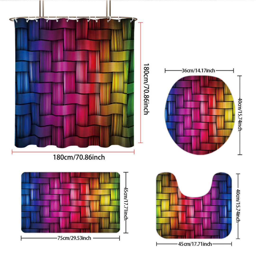 Digital Cube Pattern Badsett Skanto