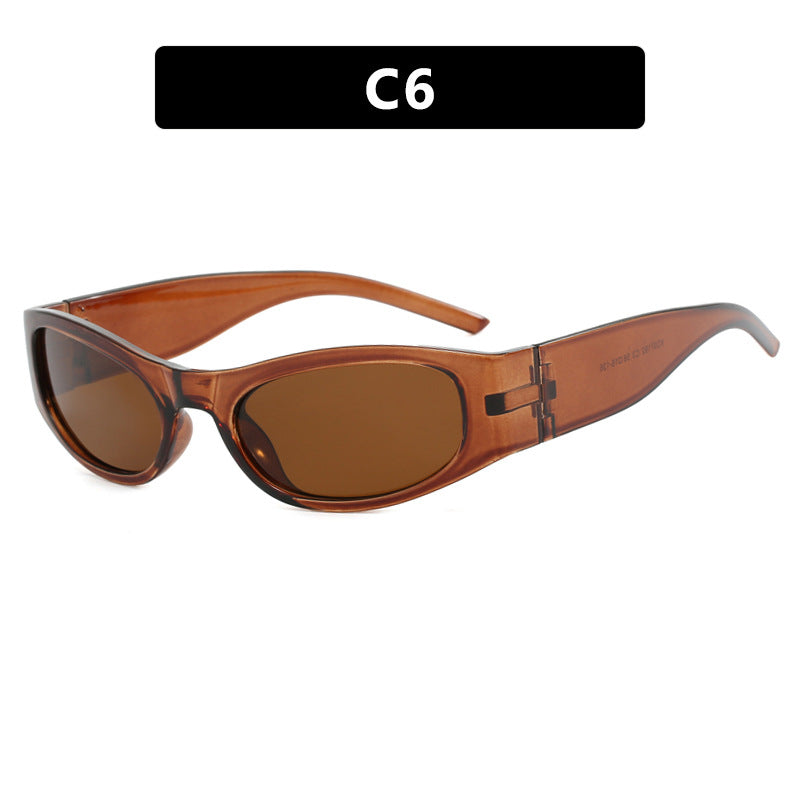 Women's sporty sunglasses with wide frame and UV protection Skanto