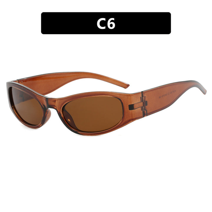 Women's sporty sunglasses with wide frame and UV protection Skanto