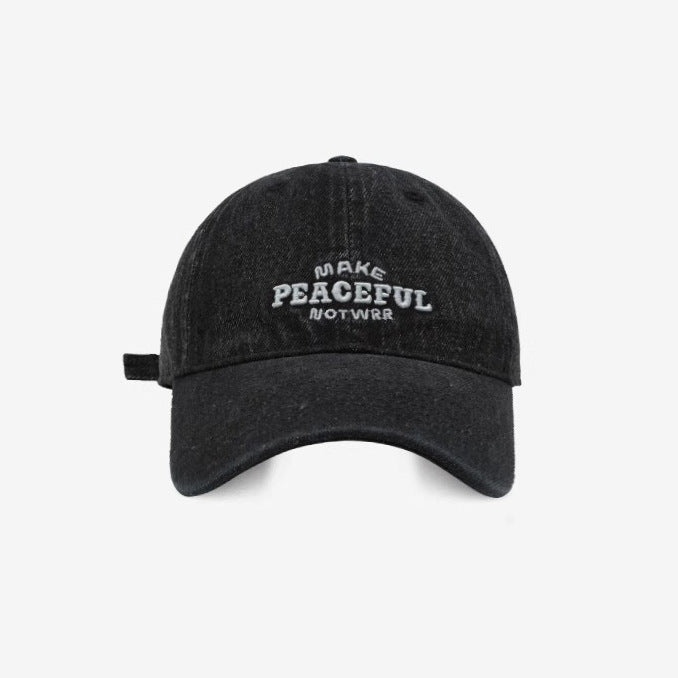 Kvinne Slitt Denim Brodert Caps Skanto