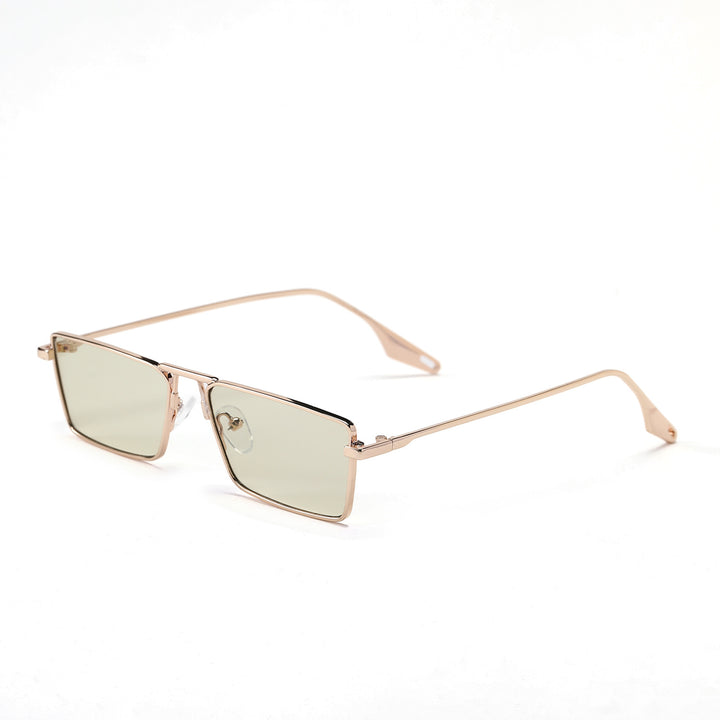 Dame elegant firkantet solbrille med smal metallramme og UV-beskyttelse Skanto