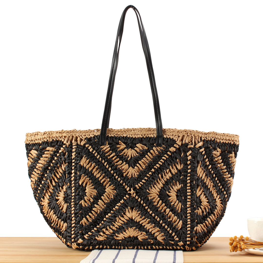 Designer Basket Bag with Elegant Leather Handles Skanto