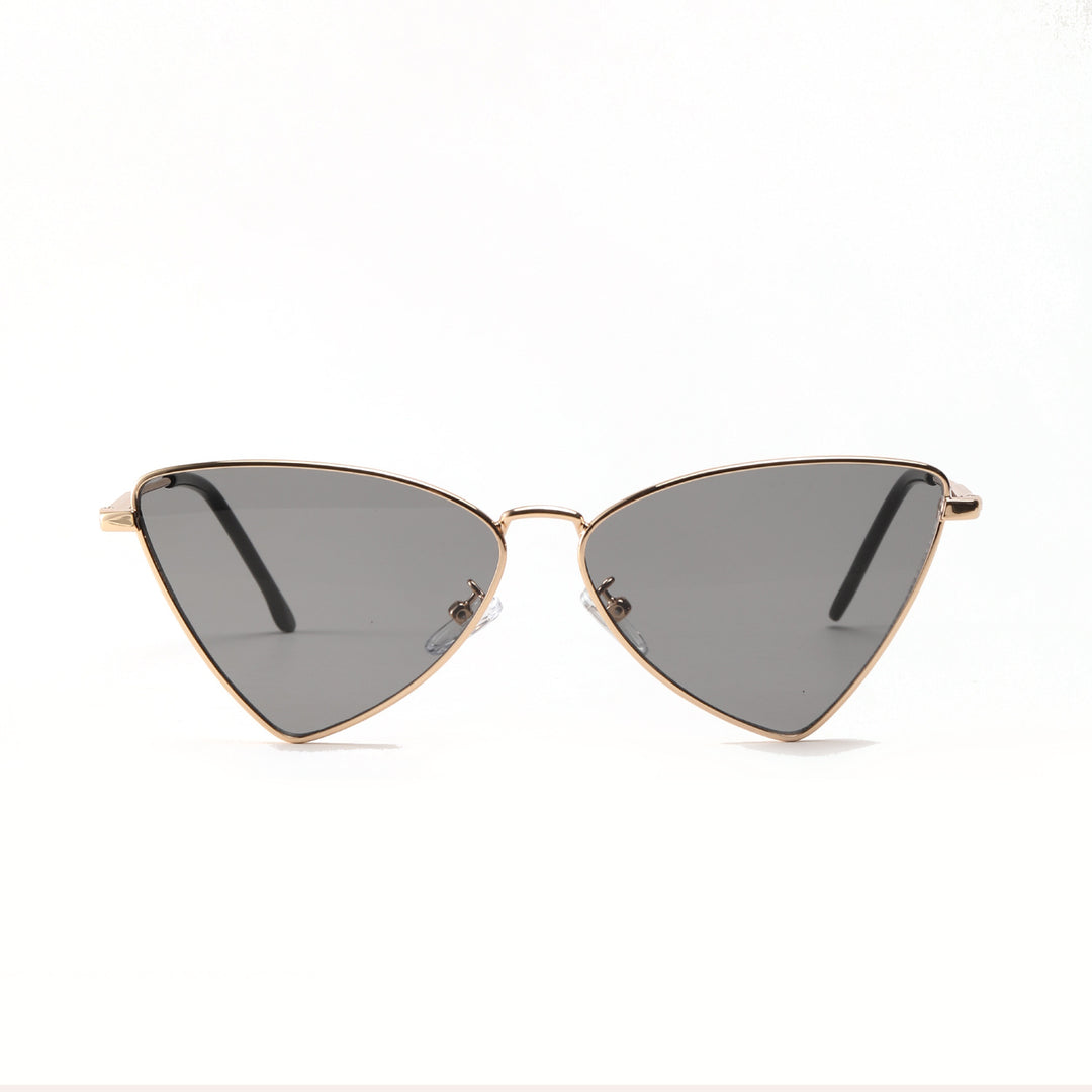Dame trendy Cat-Eye solbriller med gullige detaljer Skanto
