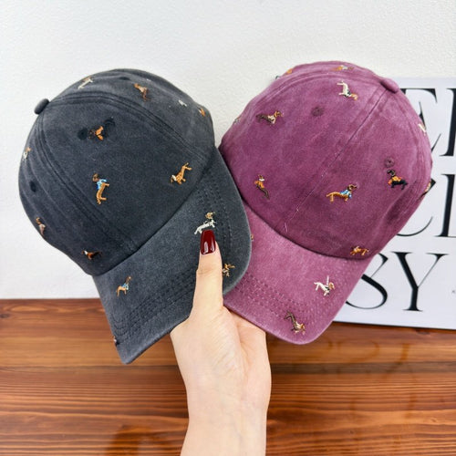Unisex Brodert Hundetema Baseball Cap Skanto