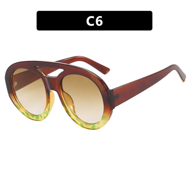 Women's oversized sunglasses with multicolor frame and fashionable design Skanto