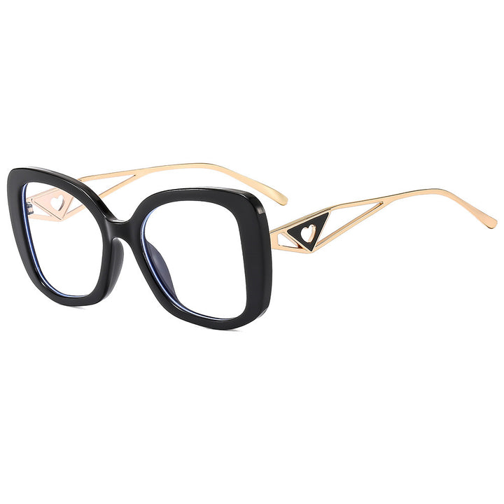 Women's fashion oversized sunglasses with luxurious heart detail Skanto