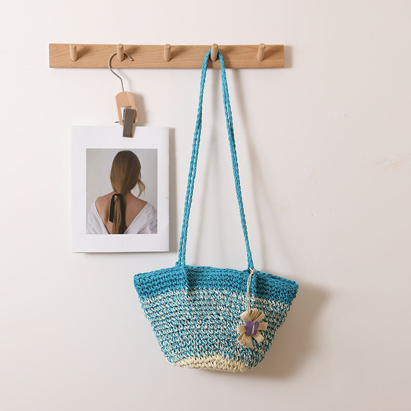 Modern Handmade Handbag with Flower Accent Skanto