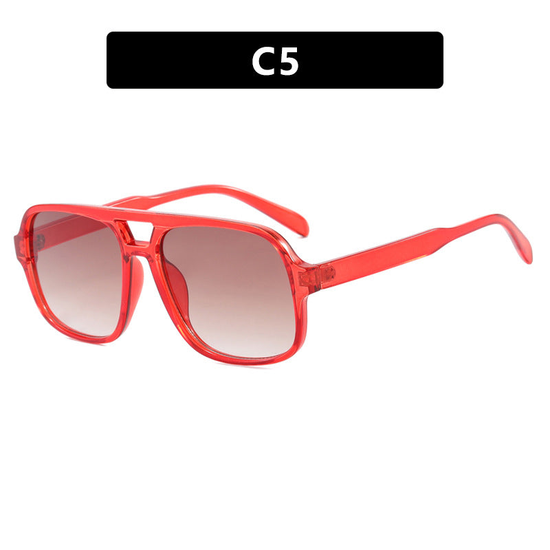 Women's modern square sunglasses with stylish transparent frame Skanto