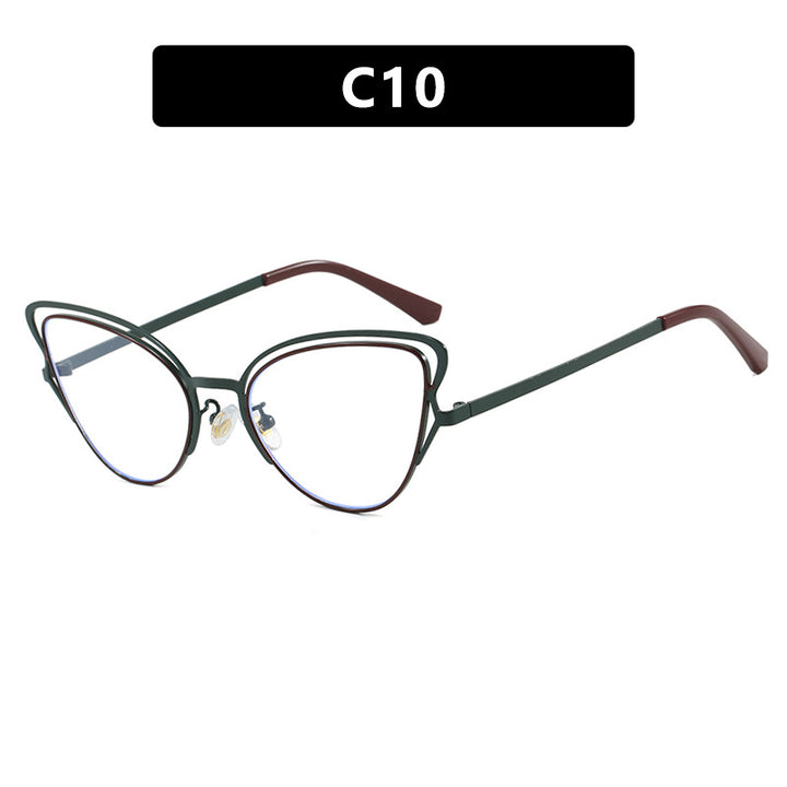 Women's Cat-Eye Glasses with Noble Metal Frame and Comfortable Fit Skanto