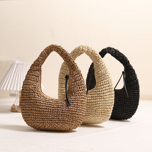 Handmade basket bag in modern hobo style Skanto
