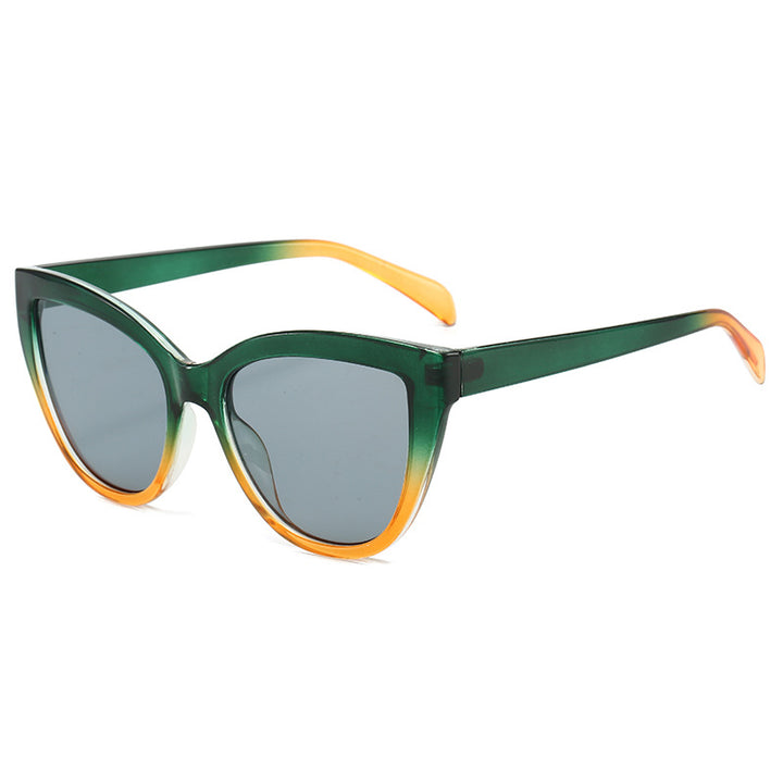 Dame Cat-Eye solbriller med transparent ramme og UV-beskyttelse Skanto