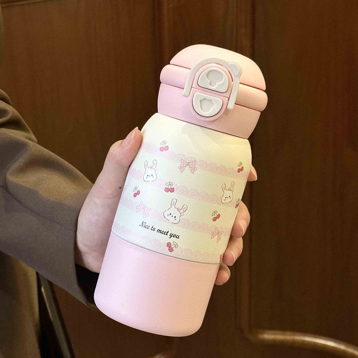 Damen Isoliertrinkflasche mit praktischem Klappverschluss und fröhlichem Design Skanto