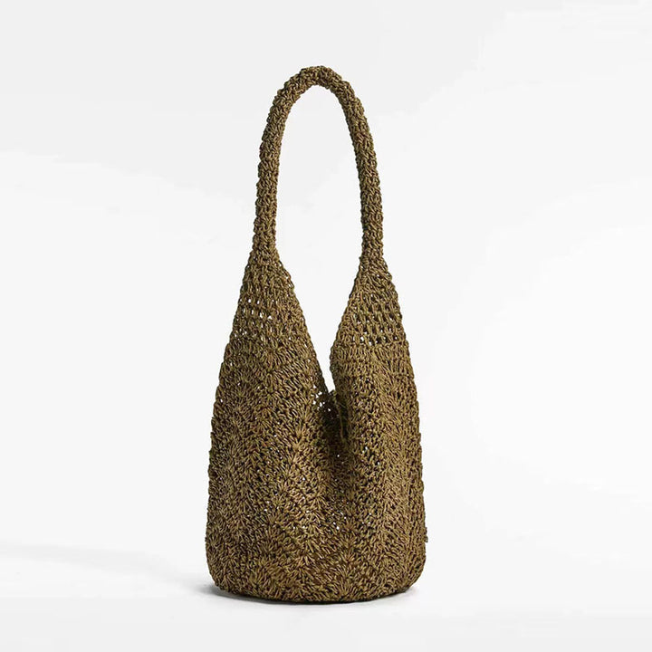 Hand-crocheted tote with deep slit Skanto