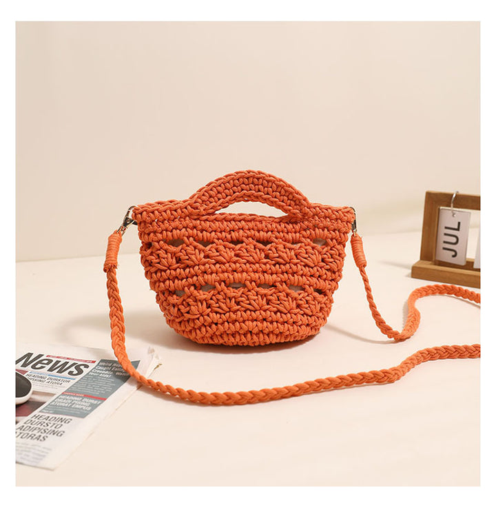 Playful macrame handbag with textured surface Skanto